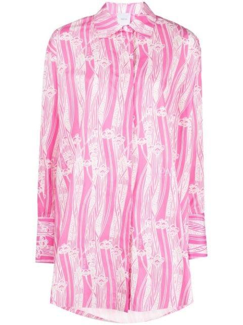 abstract-print mini shirtdress by PATOU