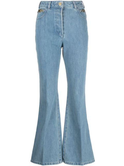 belt-loop buttoned jeans by PATOU