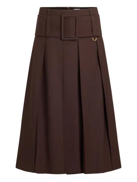 belted pleated midi skirt by PATOU