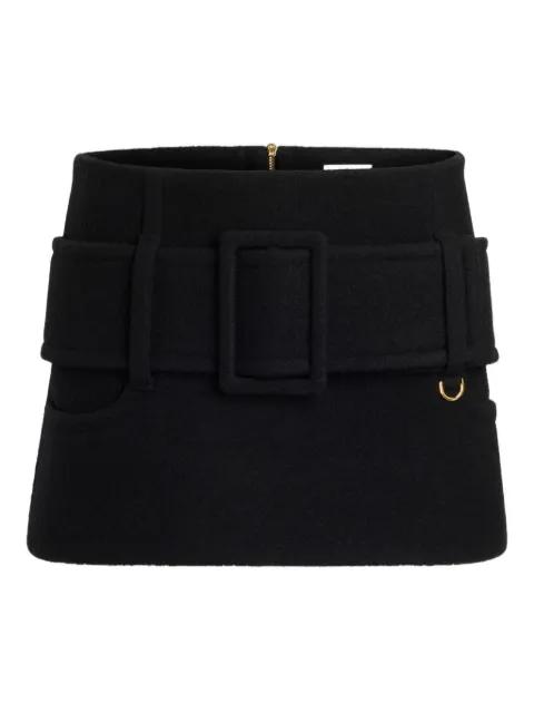 belted wool mini skirt by PATOU