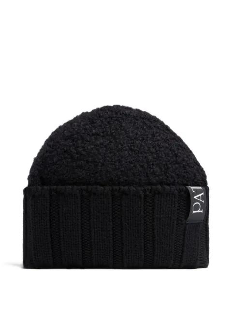bouclé ribbed beanie hat by PATOU