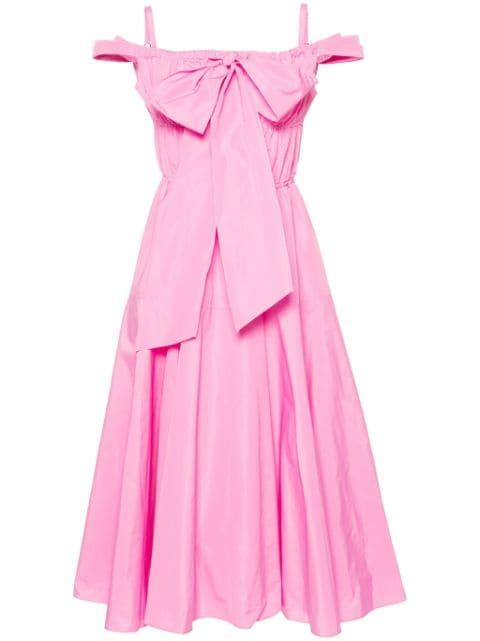 bow-detail cocktail midi dress by PATOU