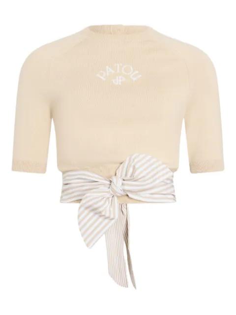 bow short-sleeved T-shirt by PATOU