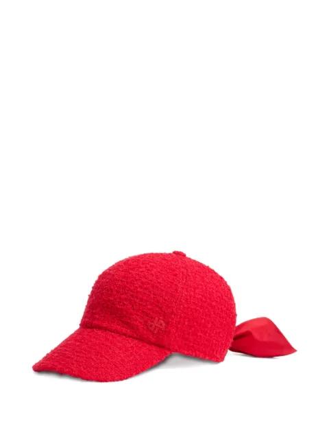 bow tweed baseball cap by PATOU