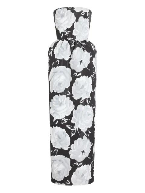 bustier floral maxi dress by PATOU