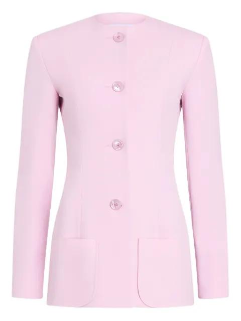 button-fastening collarless jacket by PATOU