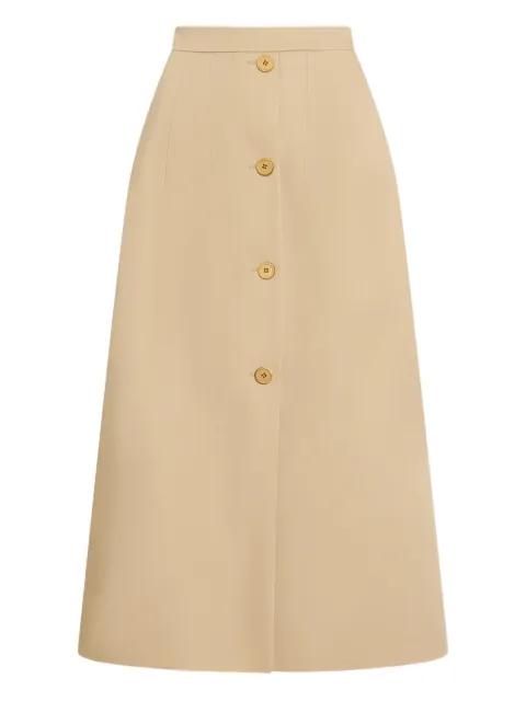 button-fastening midi skirt by PATOU