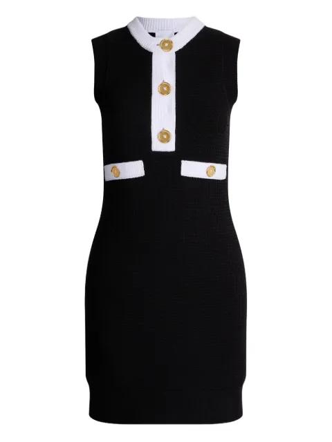 button textured mini dress by PATOU