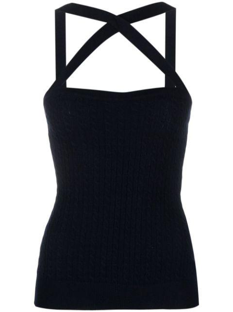 cable-knit halterneck top by PATOU