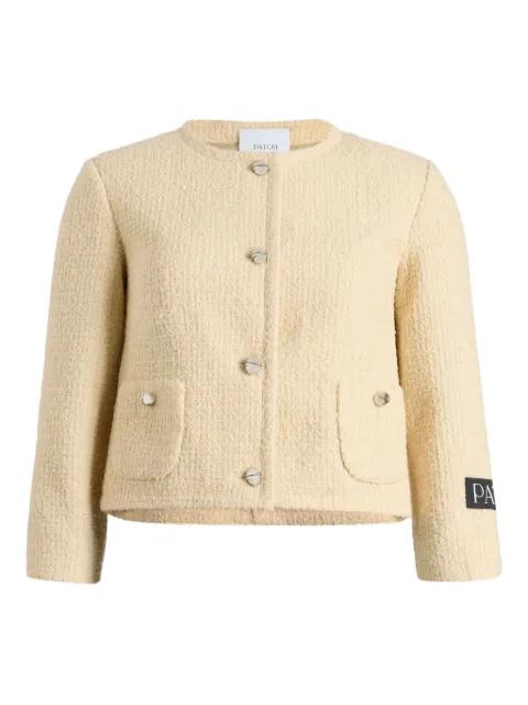 collarless tweed jacket by PATOU