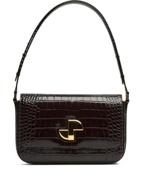 crocodile-embossed shoulder bag by PATOU