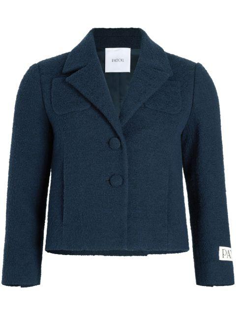 cropped tailored tweed jacket by PATOU