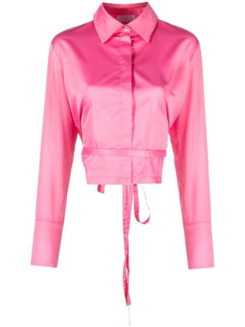 cut-out cropped shirt by PATOU