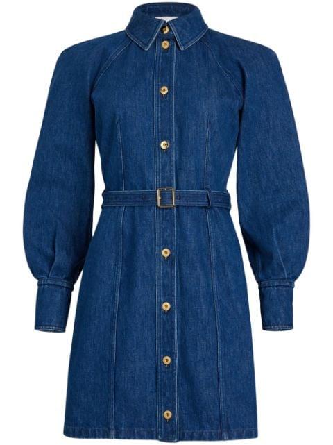 denim mini shirt dress by PATOU