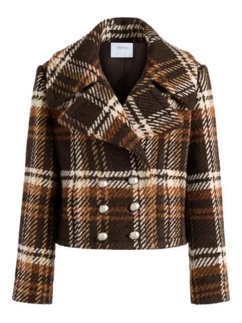 double-breasted plaid coat by PATOU