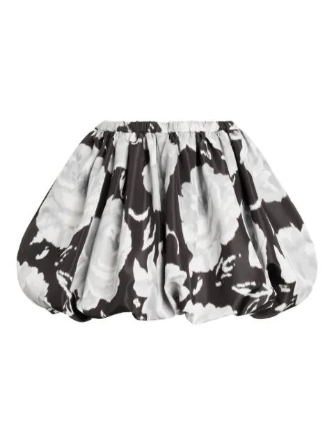 elasticated-waist floral mini A-line skirt by PATOU