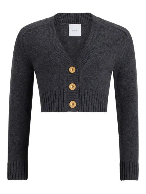 elbow-patch button cardigan by PATOU