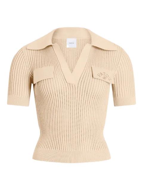 embroidered-logo top by PATOU