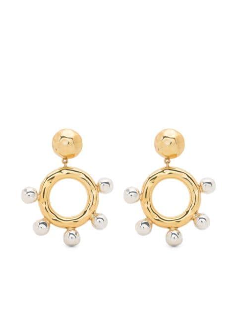faux-pearl embellished drop earrings by PATOU