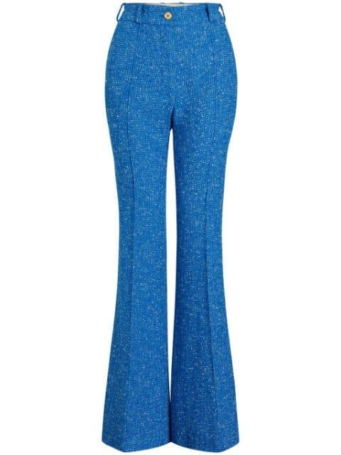flared tweed trousers by PATOU