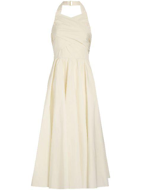 halterneck faille maxi dress by PATOU
