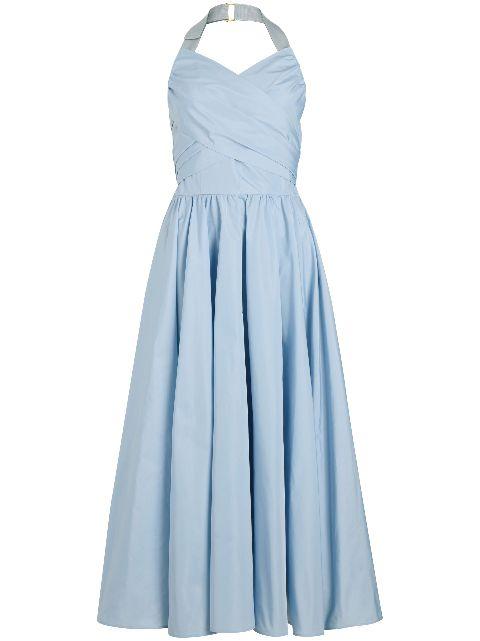 halterneck faille maxi dress by PATOU