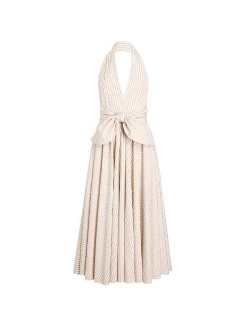 halterneck knot midi dress by PATOU