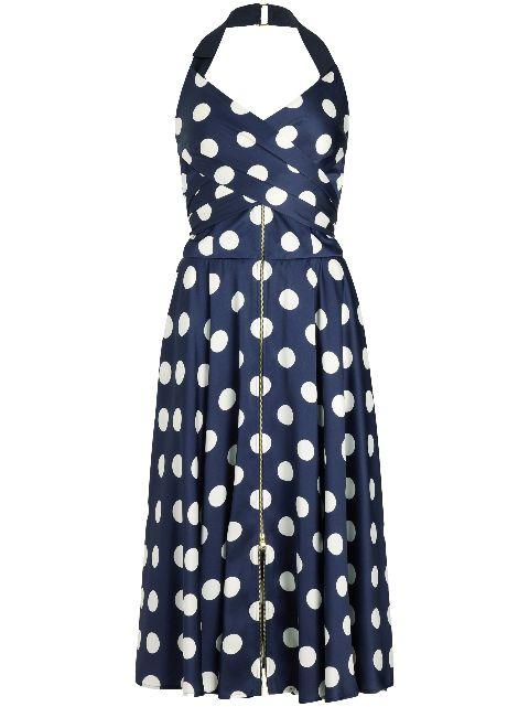 halterneck satin midi dress by PATOU