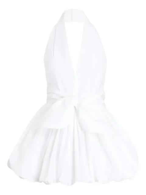 knot V-neck mini dress by PATOU