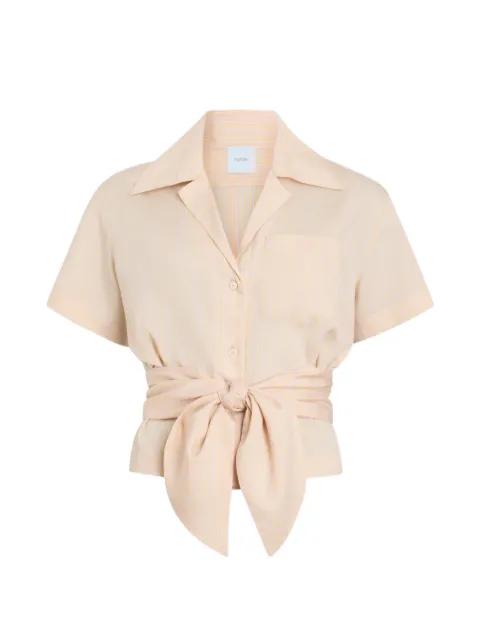 knotted striped-pattern shirt by PATOU