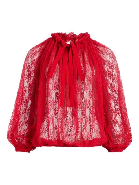 lace drawstring top by PATOU