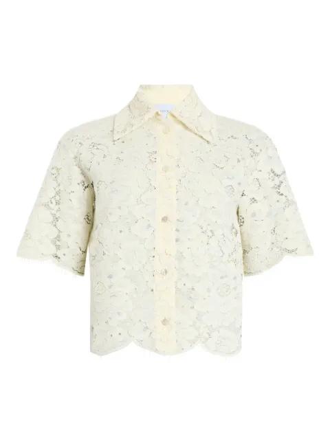 lace short-sleeves shirt by PATOU