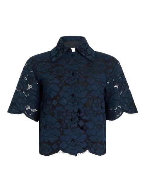 lace short-sleeves shirt by PATOU