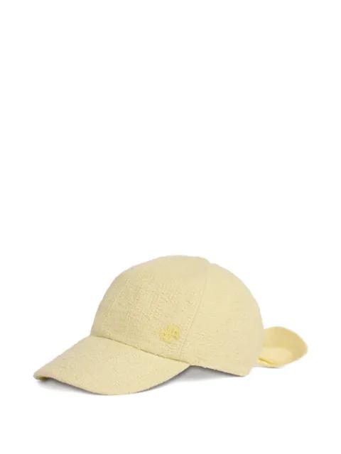 logo-embroidered bow-detail cap by PATOU