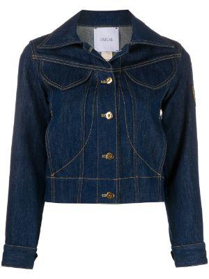 logo-embroidered denim jacket by PATOU