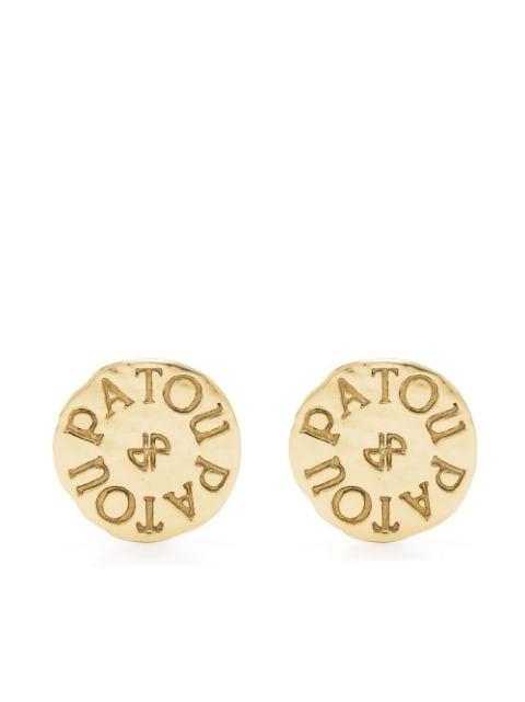 logo-engraved coin earrings by PATOU
