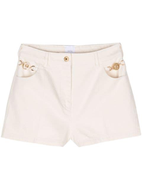 logo-engraved medallion cotton shorts by PATOU