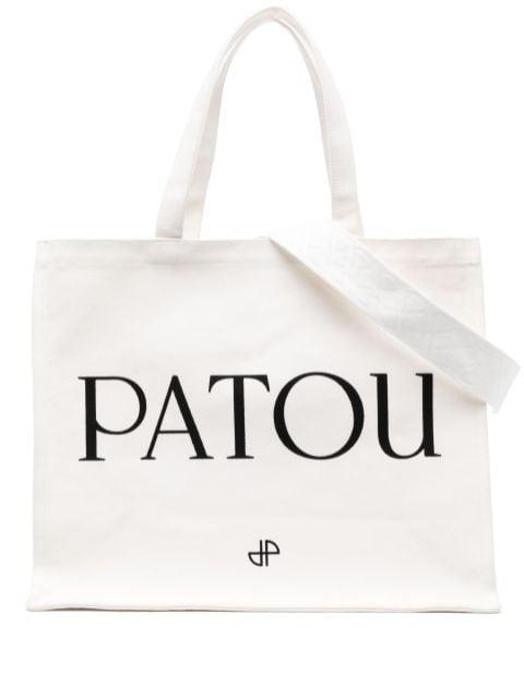 logo-print canvas tote bag by PATOU