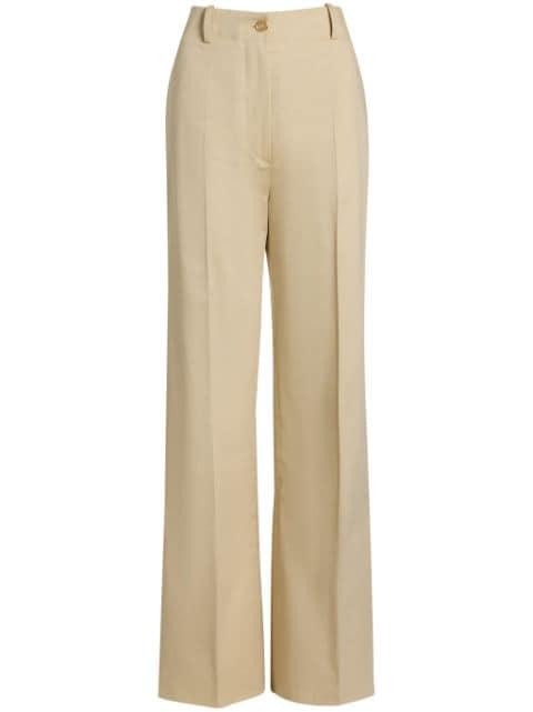 organic-cotton flared trousers by PATOU