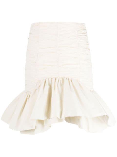 peplum-hem high-waisted skirt by PATOU