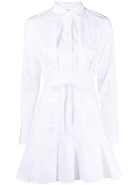 pleat-detail mini shirtdress by PATOU