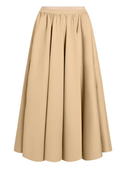 pleated maxi A-line skirt by PATOU