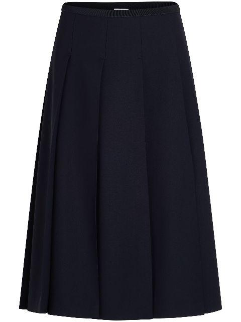 pleated twill midi skirt by PATOU