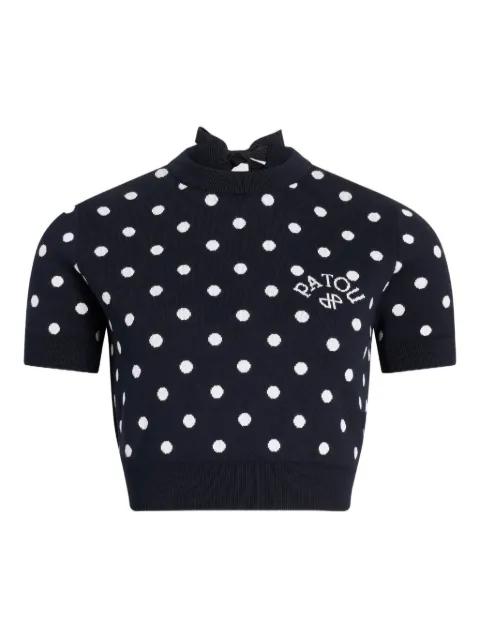 polka-dot knitted T-shirt by PATOU