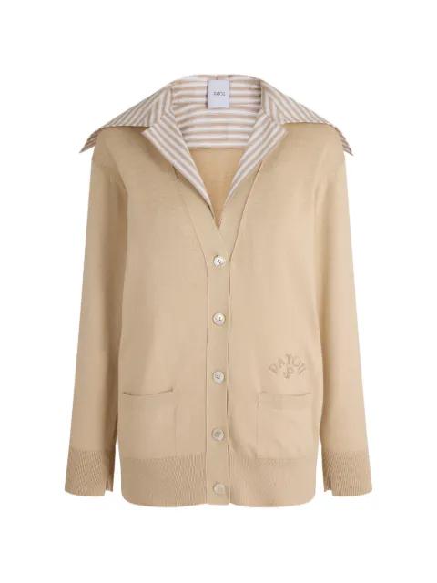 poplin-collar cardigan by PATOU
