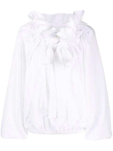 puff-sleeve poplin blouse by PATOU