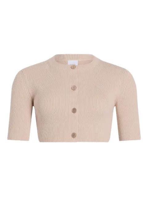 ribbed button-fastening cropped cardigan by PATOU