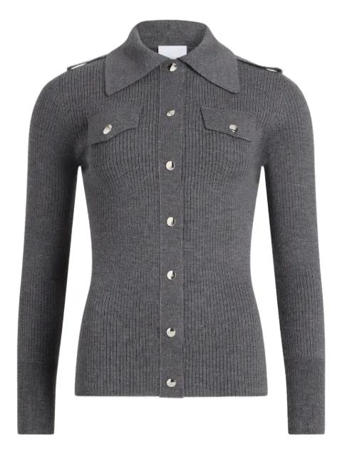 ribbed collared cardigan by PATOU