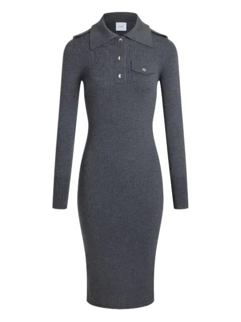 ribbed polo midi dress by PATOU