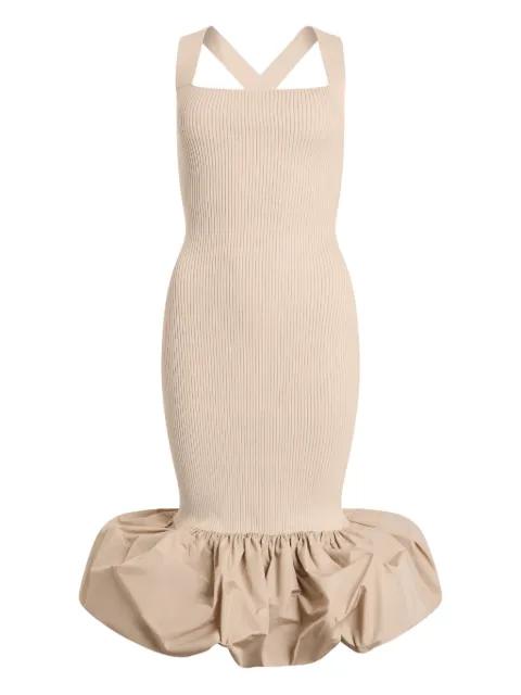 ruffled knitted midi fitted dress by PATOU